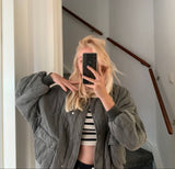 Oversized Gepolsterte Bomberjacke - Luxvi