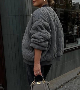 Oversized Gepolsterte Bomberjacke - Luxvi