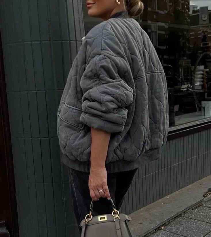Oversized Gepolsterte Bomberjacke - Luxvi