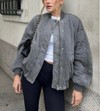 Oversized Gepolsterte Bomberjacke - Luxvi