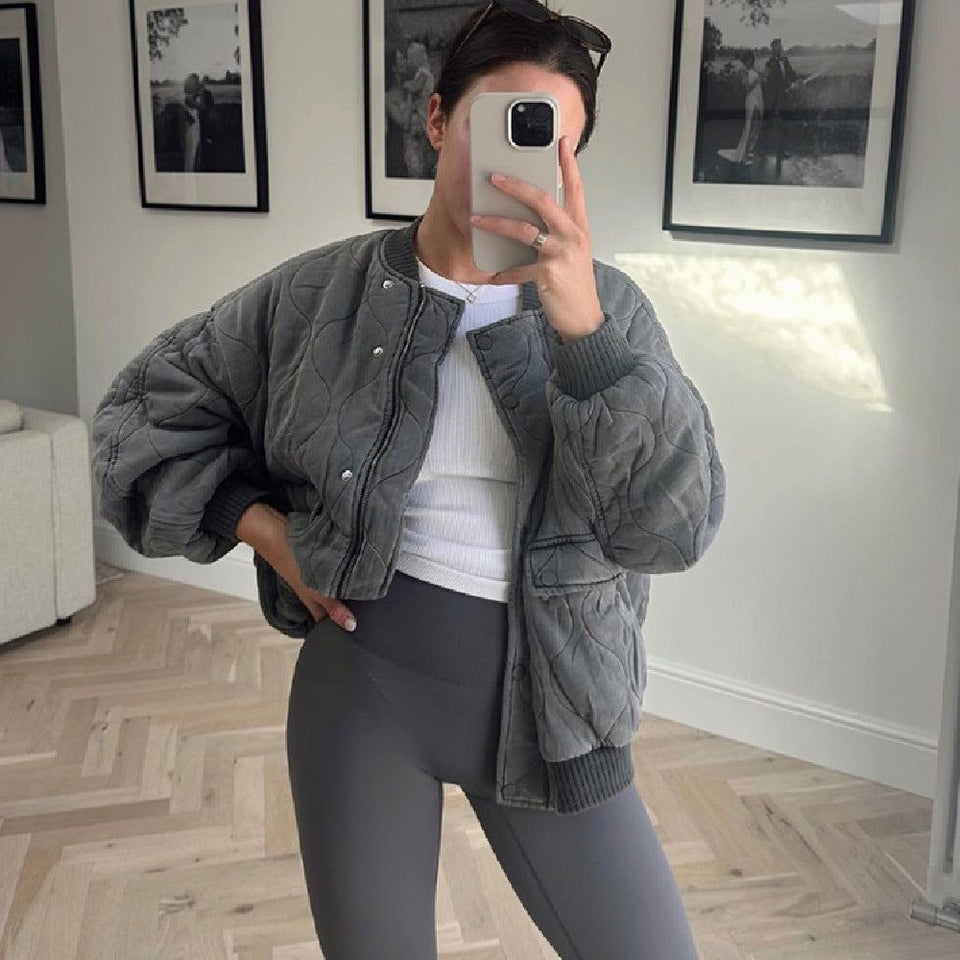 Oversized Gepolsterte Bomberjacke - Luxvi