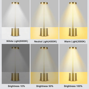Zenova Lux – Kabellose LED - Tischlampe mit Touch - Steuerung - Luxvi